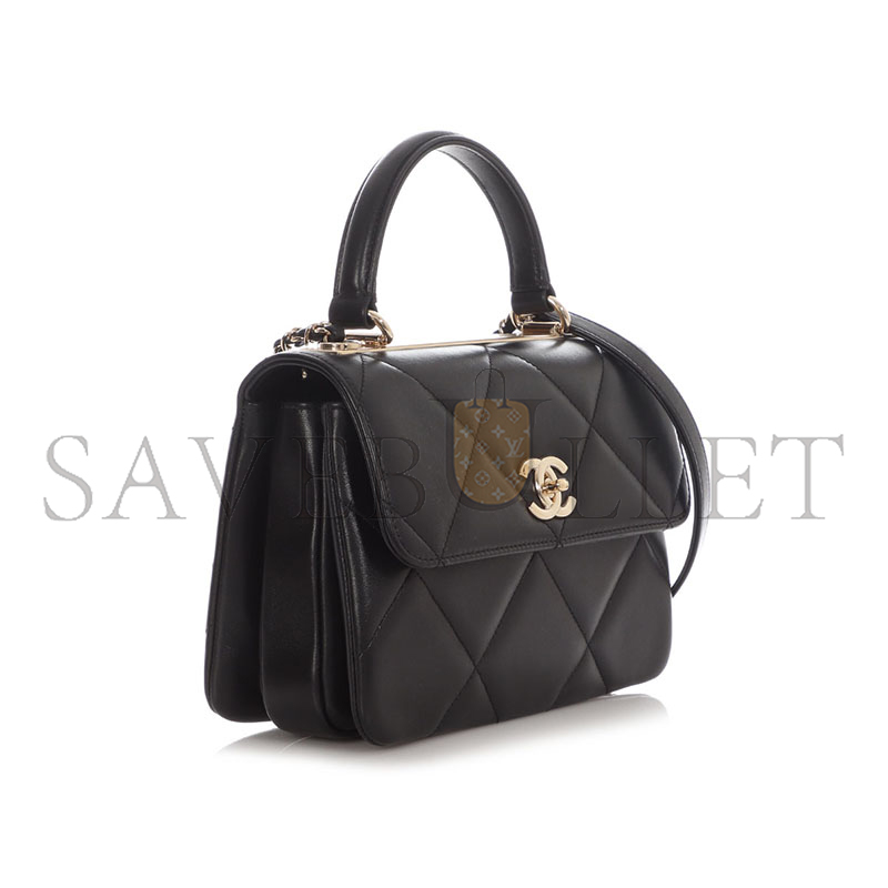 Ch**el master quilted lambskin small trendy cc flap bag (25*17*7.5cm)